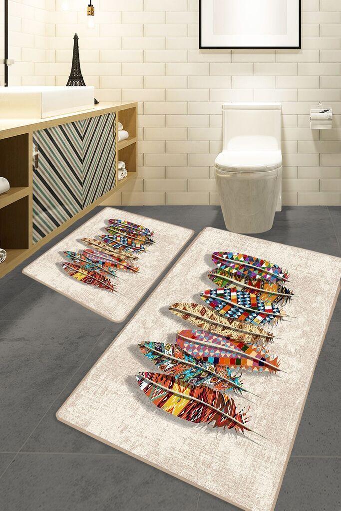 L'essentiel Maison Set prostirki za kupatilo Rovny, 2 komada, Šarene