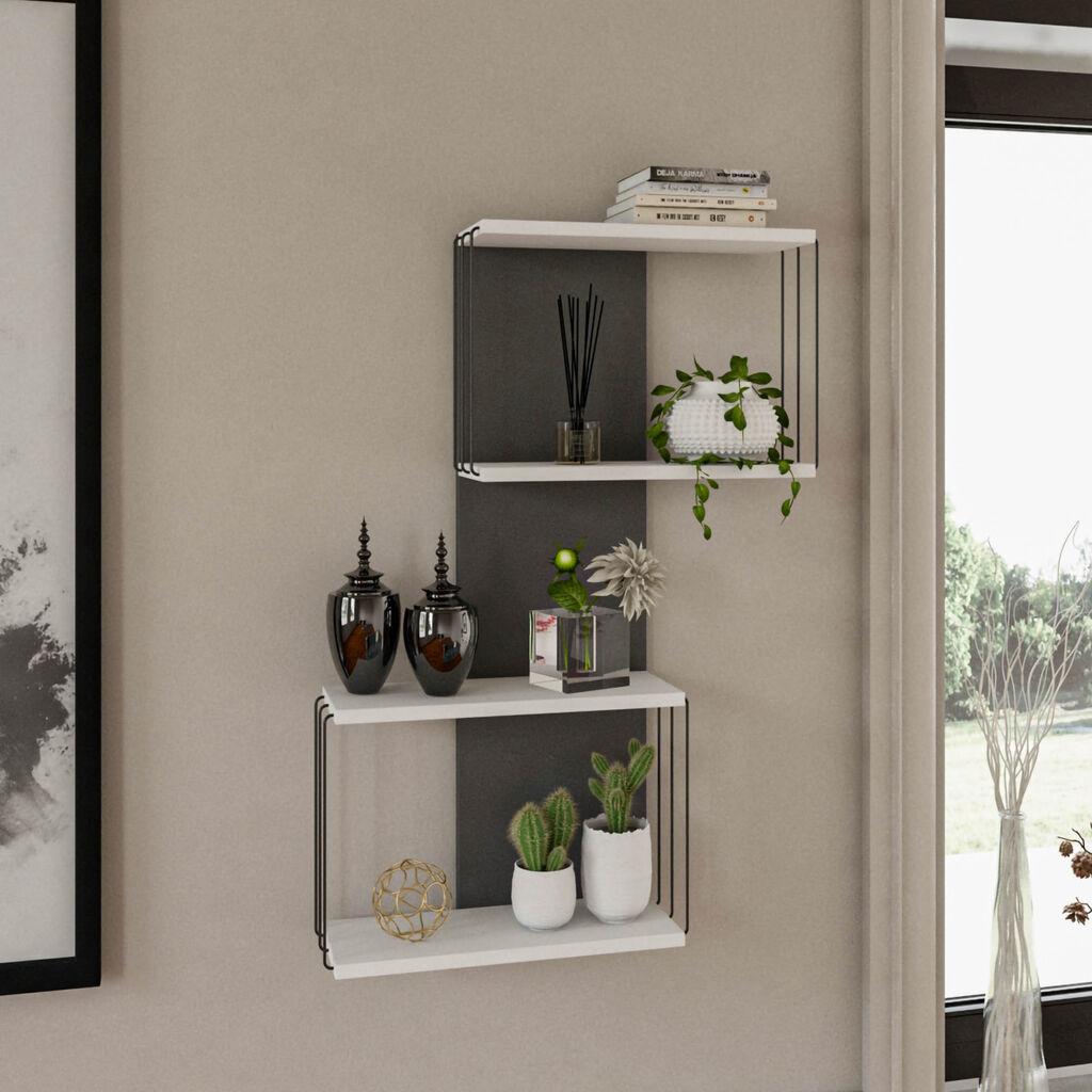 Hanah Home Zidna polica Destan, 65x96x19 cm,Bijela