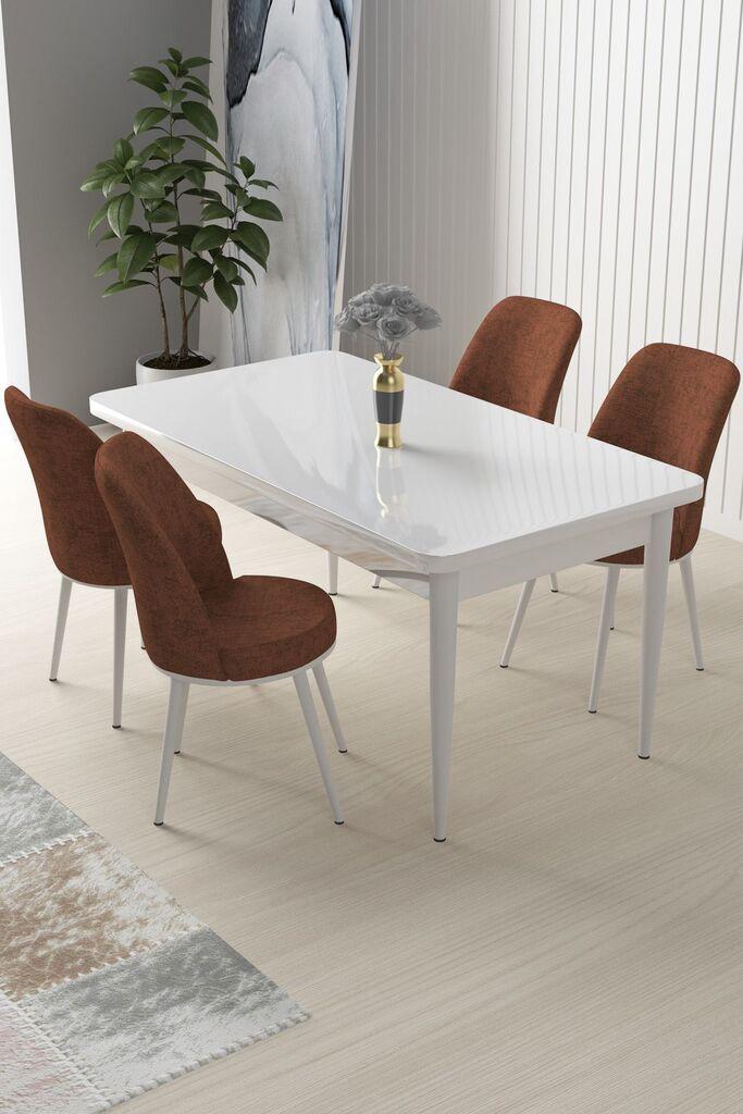 Hanah Home Set Trpezarijski sto i 4 stolice Nile, Terakota