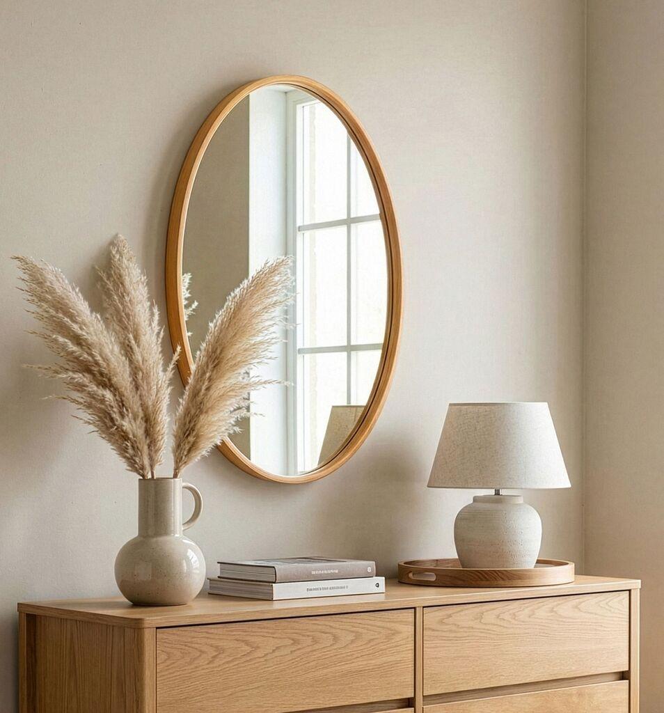 Hanah Home Ogledalo Ellipse, Hrast