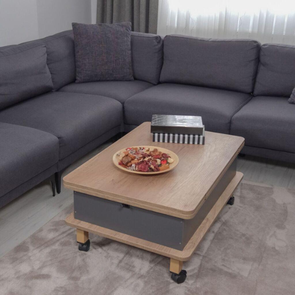 Hanah Home Stol za dnevni boravak Helsinki 90x40x60 cm, Antracit