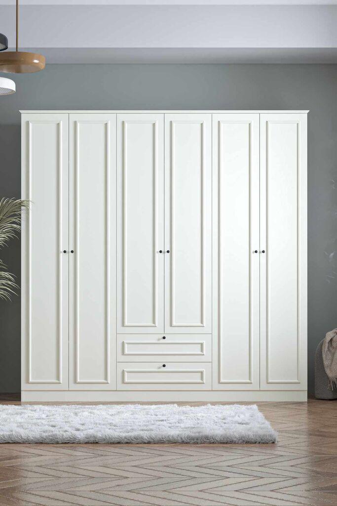 Hanah Home Ormar Mira 6 210, 209 x 210 x 54 cm, Bijela