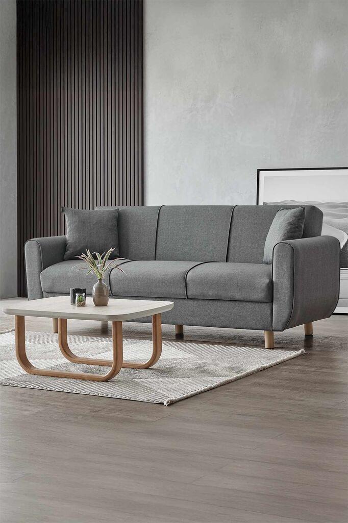Atelier del Sofa Sklopiva sofa Flavia, 214 x 100 x 87 cm, Tamno siva