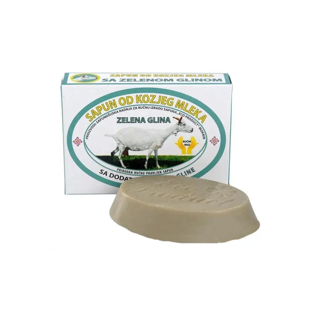 Eko proizvod Sapun za ruke od kozjeg mlijeka sa zelenom glinom, 75 g