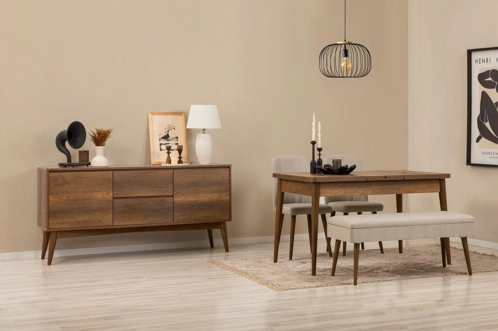 Hanah Home Trpezarijski set Vina 02 1053, Svijetlosiva
