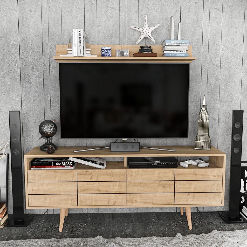 Hanah Home TV ormarić Ola, 160x35x64,5 cm, Hrast