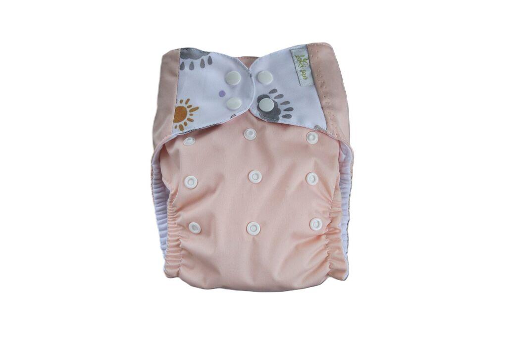 Laki San Kompletna Platnena Pelena Sa Umetkom, Unutra Bijela, Nepromočivi Pul Kajsija Boja