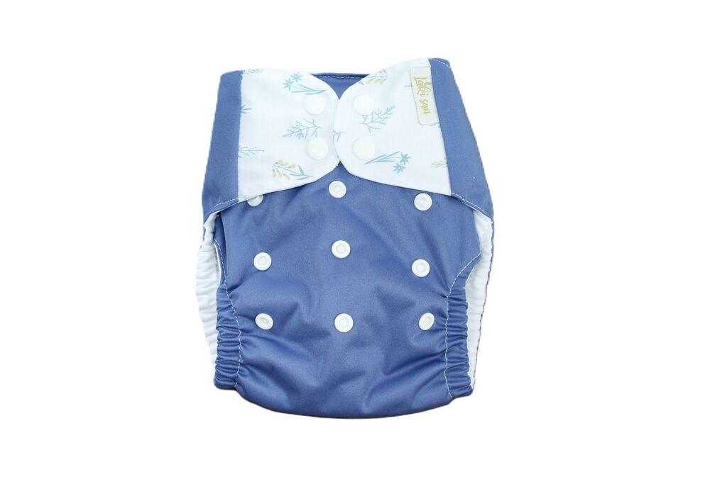 Laki San Kompletna Platnena Pelena Sa Umetkom, Unutra Bijela, Nepromočivi Pul Plave Boje