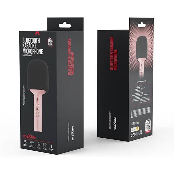 Maxlife Mikrofon  Bluetooth with speaker MXBM-600 pink OEM0200494