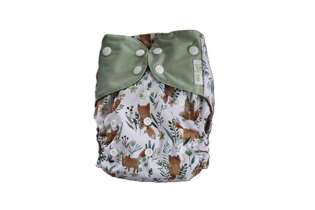 Laki San Kompletna Platnena Pelena Sa Umetkom, Unutra Siva, Nepromočivi Pul Lisice U Travi