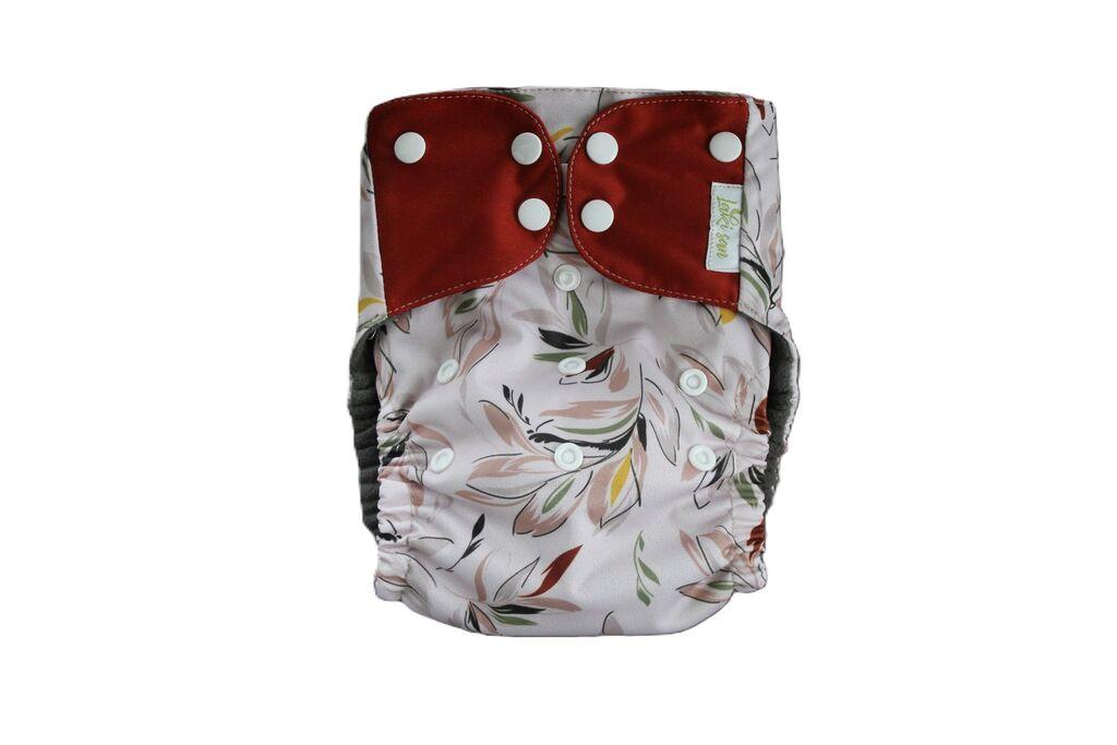 Laki San Kompletna Platnena Pelena Sa Umetkom, Unutra Siva, Nepromočivi Pul Bordo I Žuto Lišće