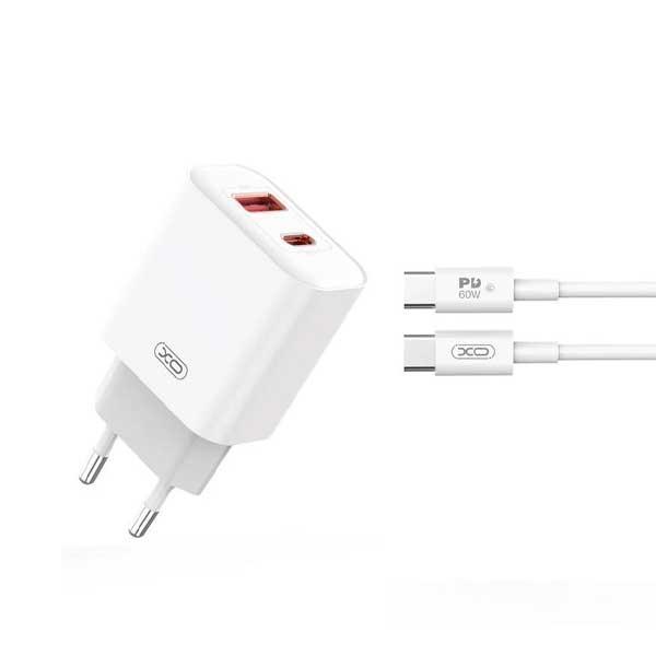 Zidni punjač  CE12 PD QC 3.0 20W 1x USB/1x USB-C white GSM172930