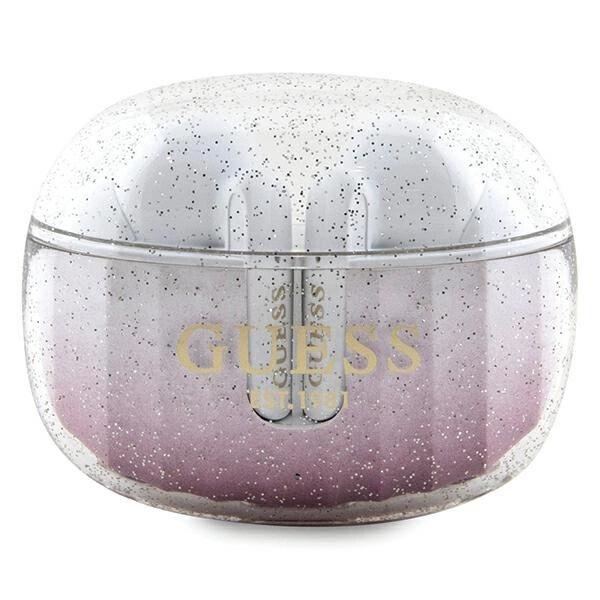 Guess Slušalice  Glitter Gradient pink Bluetooth TWS GSM180653