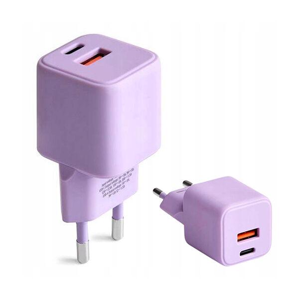 Punjač  USB-A USB-C PD 30W CLS30-AC-09 (Lavanda) GSM178775