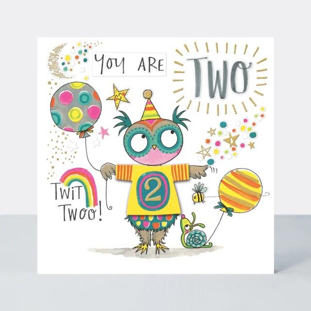 Rachel Ellen Čestitka T-Party - 2. Godina/Owl & Balloons