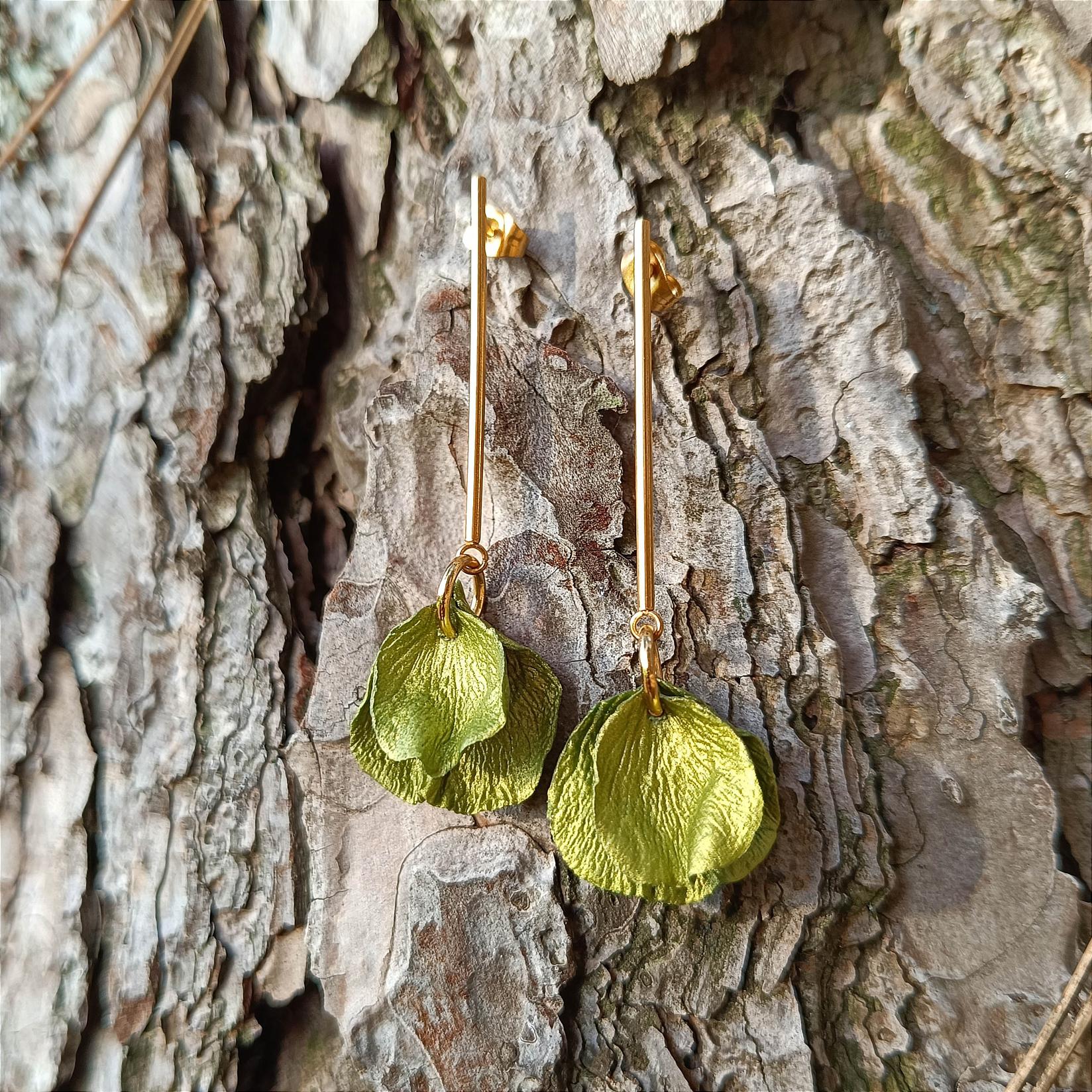 DOMIKI jewellery Mindjuše Dvje Zelene Latice