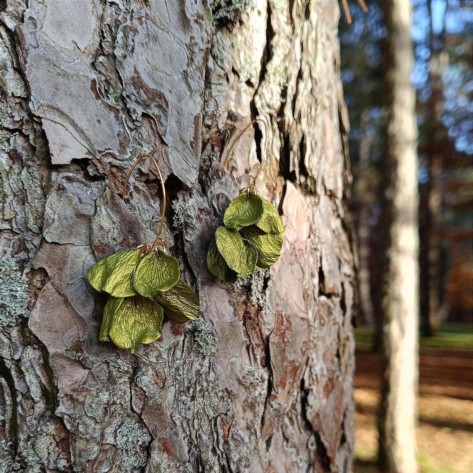 DOMIKI jewellery Mindjuše Zelene Latice