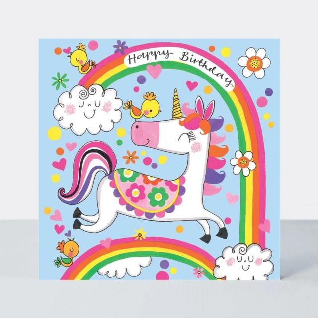 Rachel Ellen Čestitka Puzla - Happy Birthday Unicorn & Rainbows