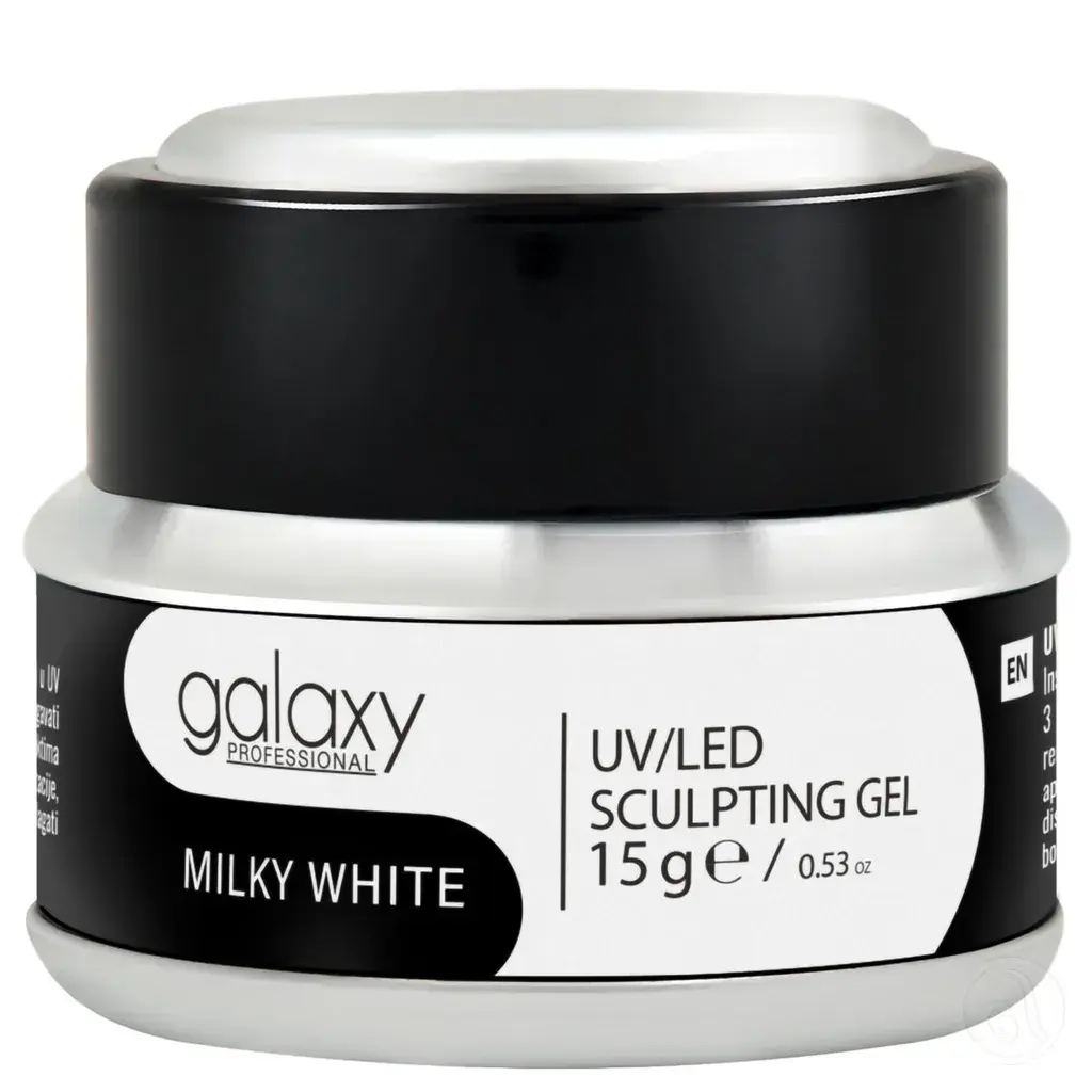 Galaxy Professional Gel za nadogradnju noktiju Milky White Jelly, 15g