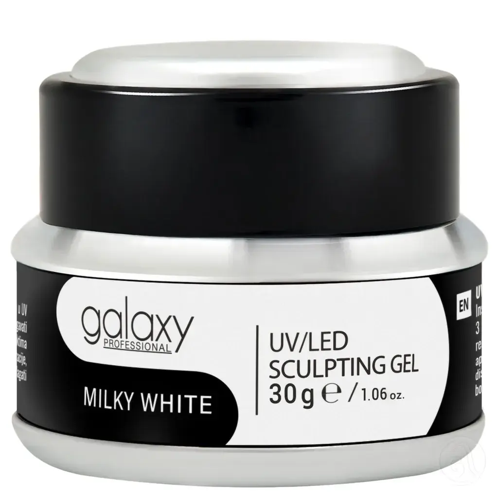 Galaxy Professional Gel za nadogradnju noktiju UV/LED Milky White Jelly, 30g
