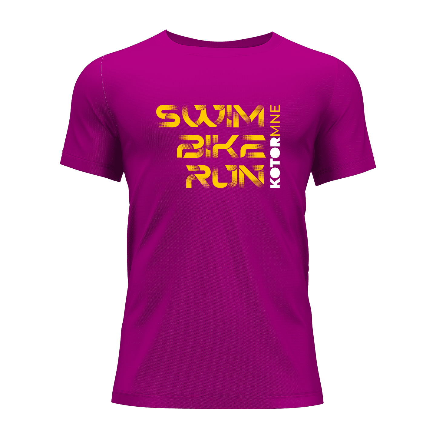 Pamučna Majica Muška Ocean Lava Bordo Swim Bike Run - M