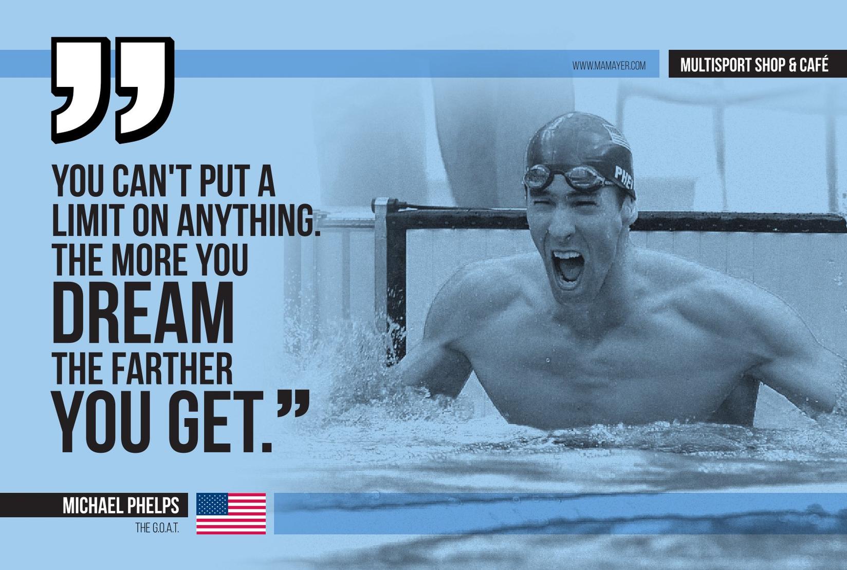 Art Metal Plate - Swim - Michael Phelps