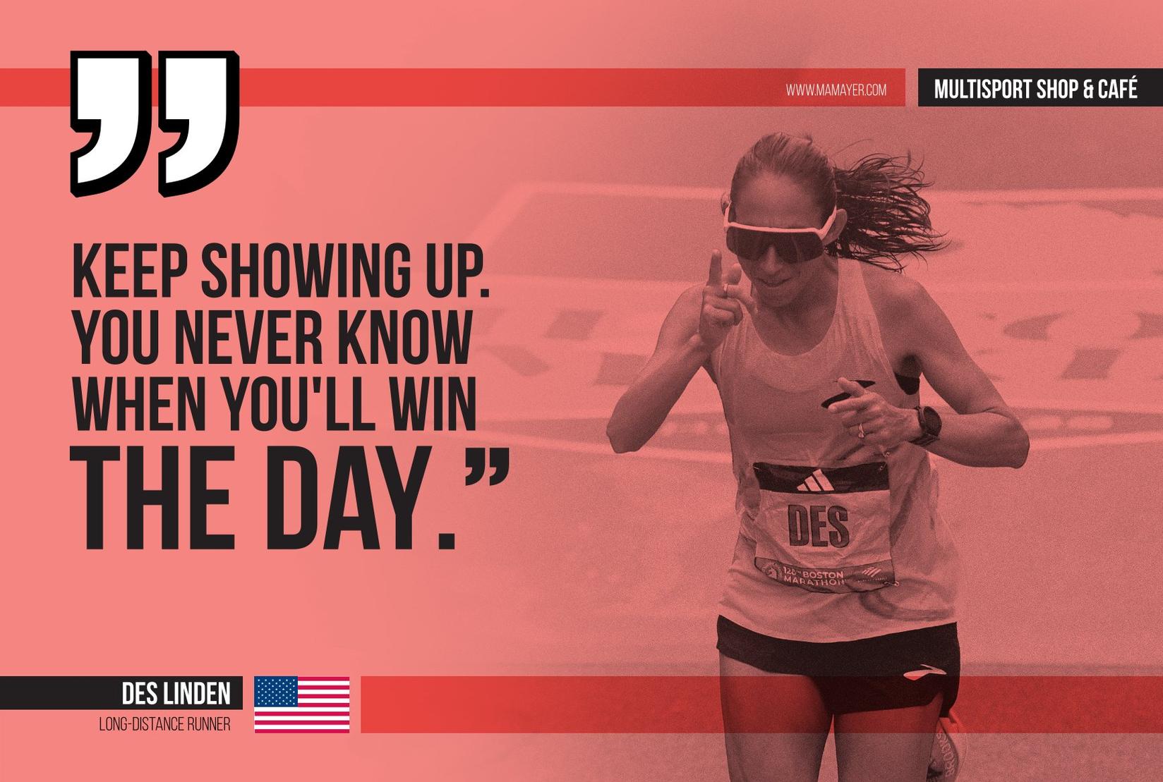 Art Metal Plate - Run - Des Linden