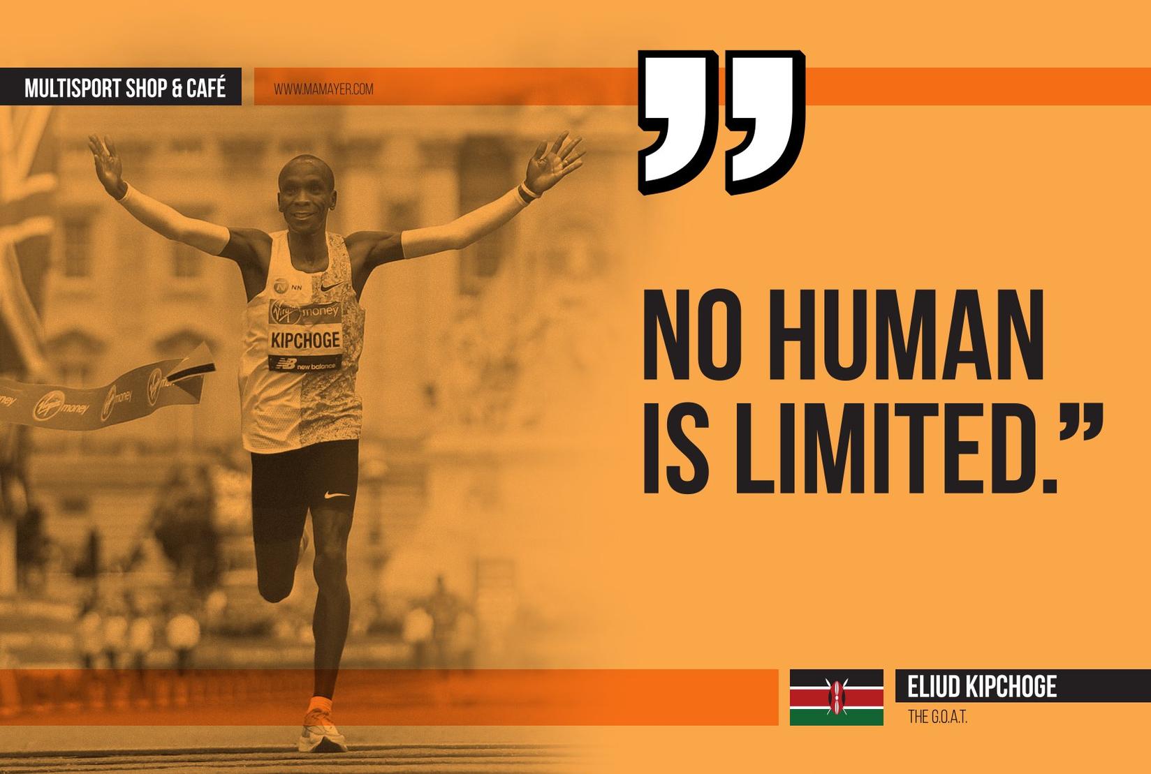 Art Metal Plate - Run - Eliud Kipchoge