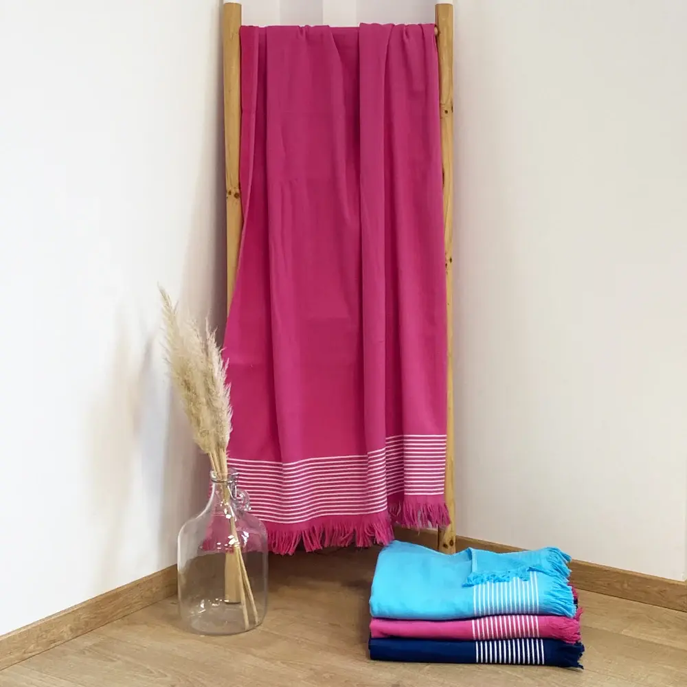 Le Comptoir De La Plage  Peškir Za Plažu Paski Fuchsia 90X170, Rozi