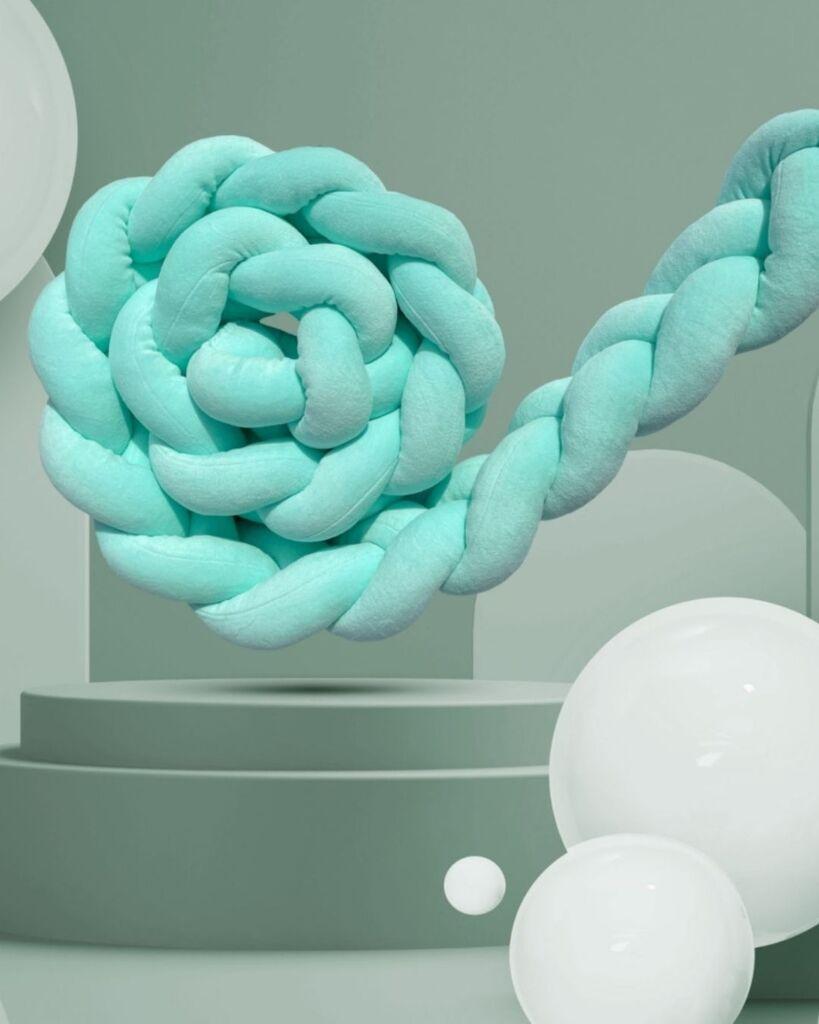 Baby Textil Pletenica  - Mint   15X240 Cm