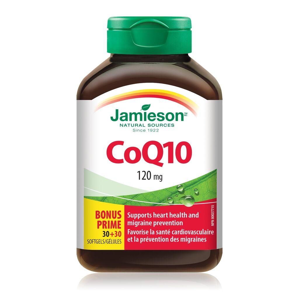Jamieson CoQ10 120mg,bonus 30+30 sofgel cap.