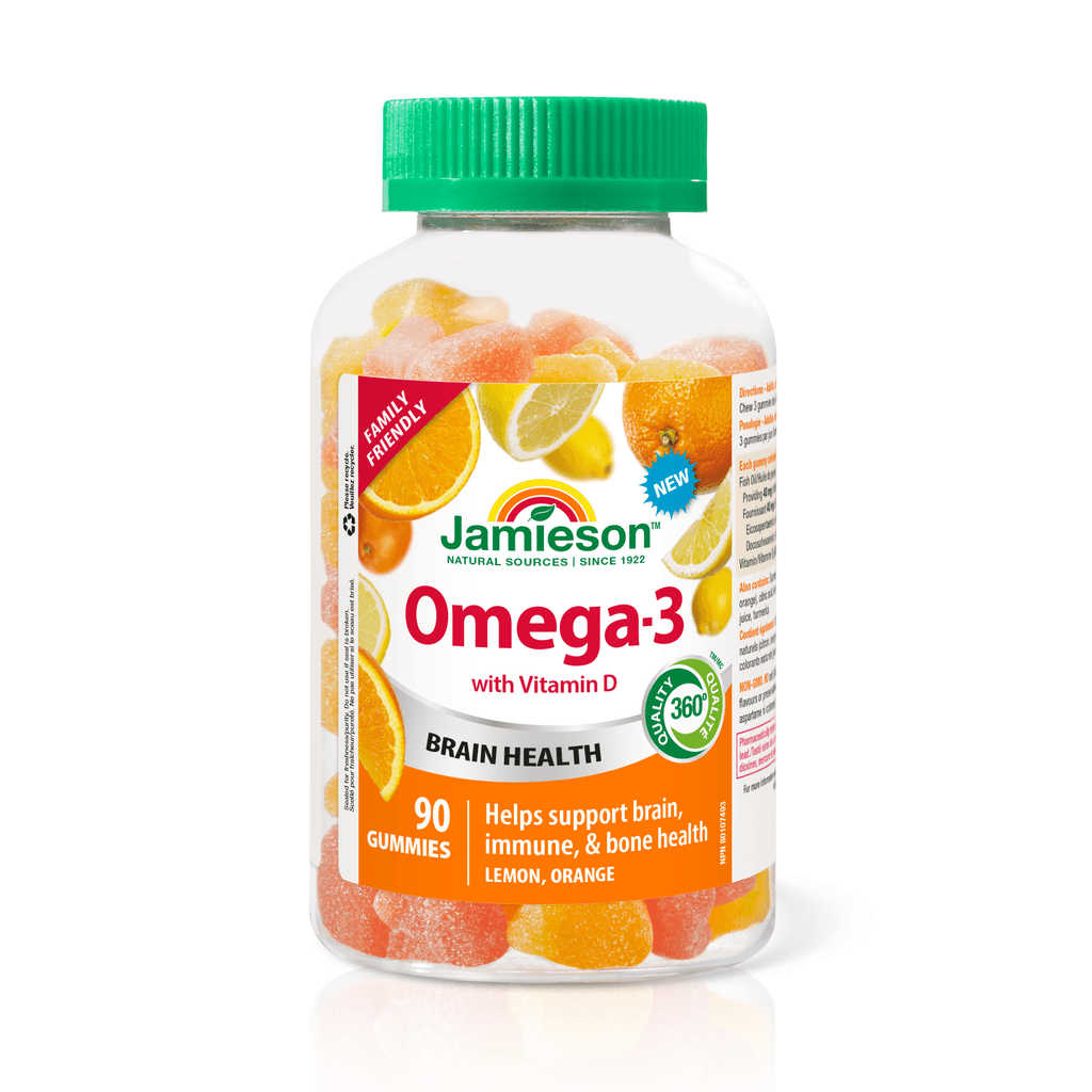 Jamieson Omega 3 Gummies, FAMILY friendly 90 gummies