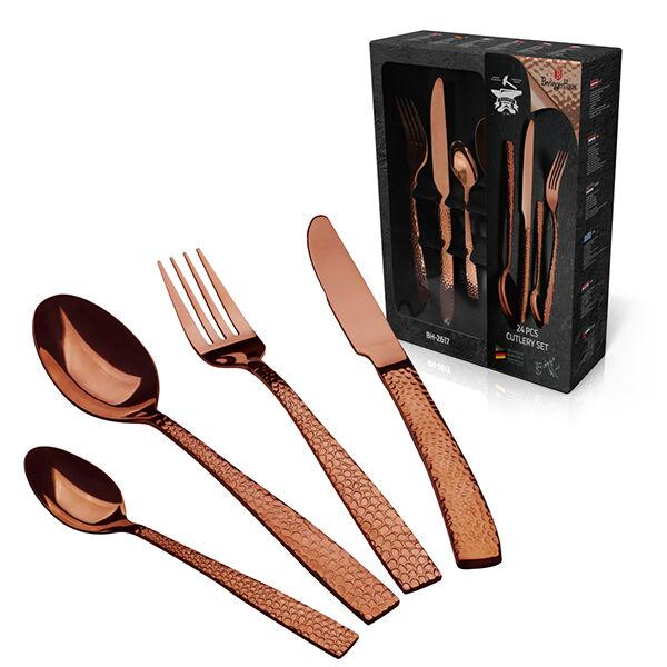 Berlinger Haus Set Pribora Za Jelo   Bh-2617Na Mirror Rose Gold (24-Djelni)