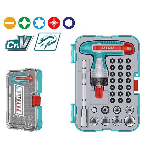 Total Set Odvijača Sa T-Ručicom   Tacsd30316 (31-Djelni)