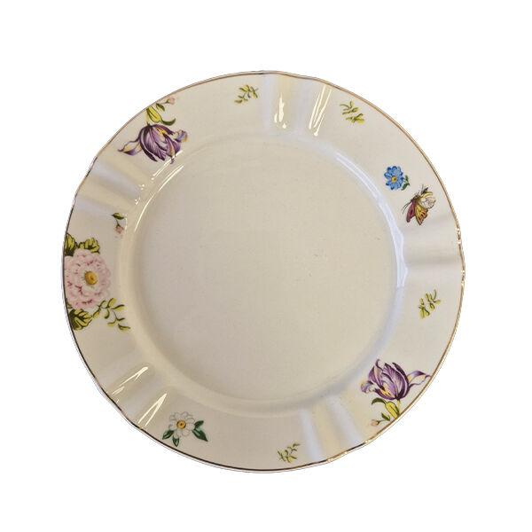 Tanjiri Dezertni Fina Kuća Set/6 19Cm Dekor London Garden Sitne Ruže 3D Talasasta Ivica