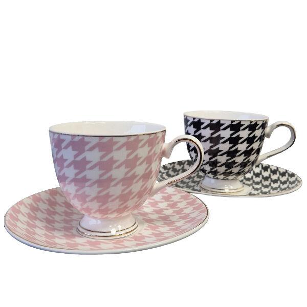 Šoljice Za Kafu Fina Kuća Set/6 Pepito Mix Black/Rose