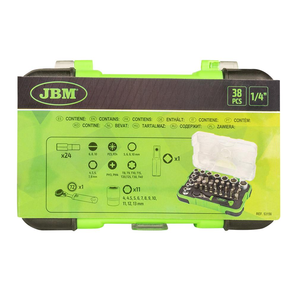 JBM 38-dijelni set gedora sa čegrtaljkom 1/4