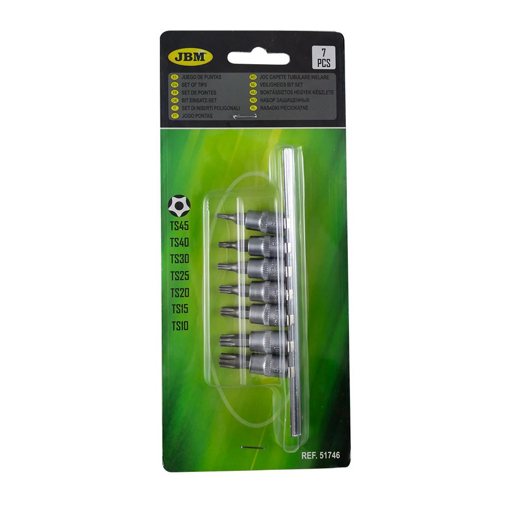 JBM 7-dijelni set nasadnih 5-ugaonih torexa 1/4