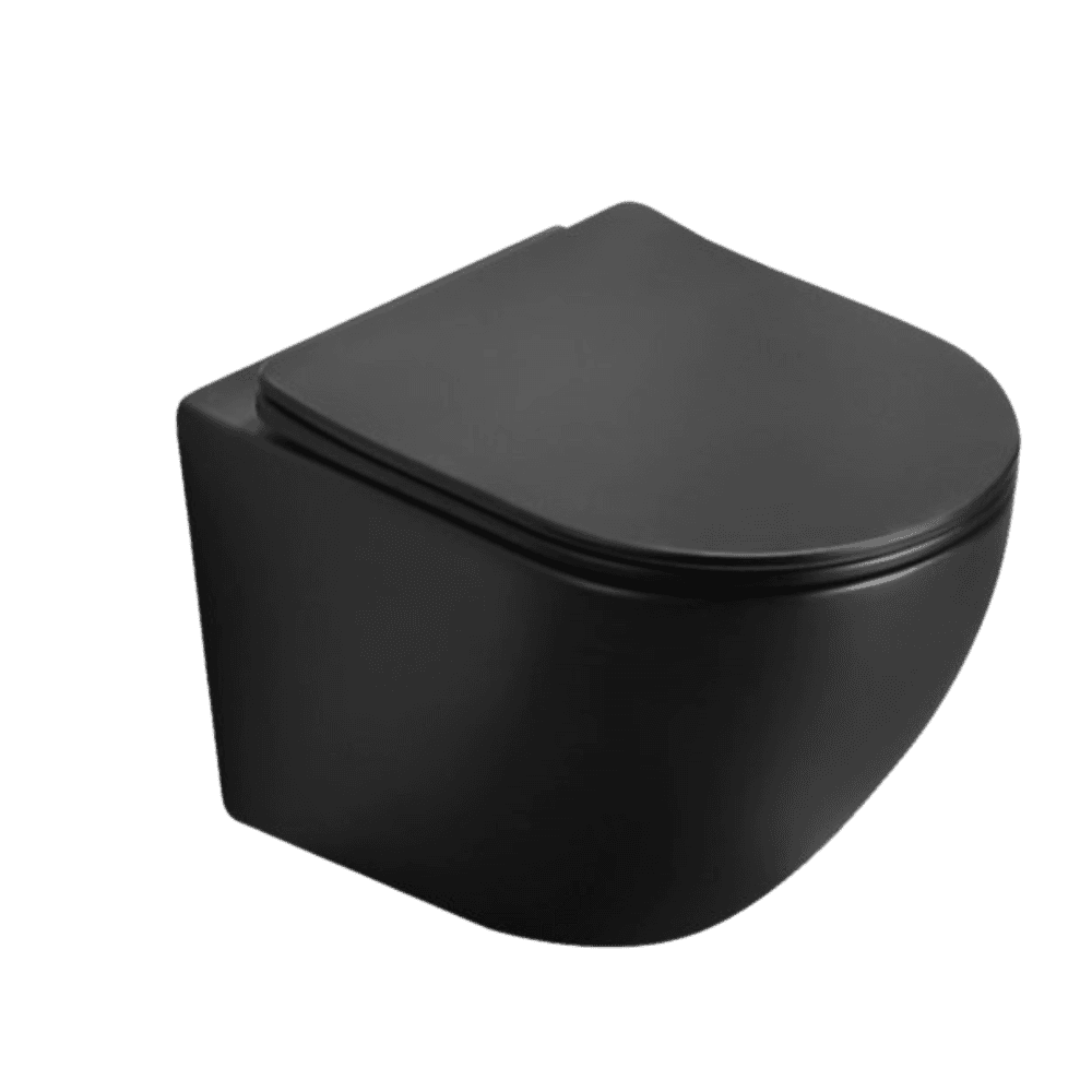 Wc Šolja Konzolna Rimless-Soft Close Crna Aquawave