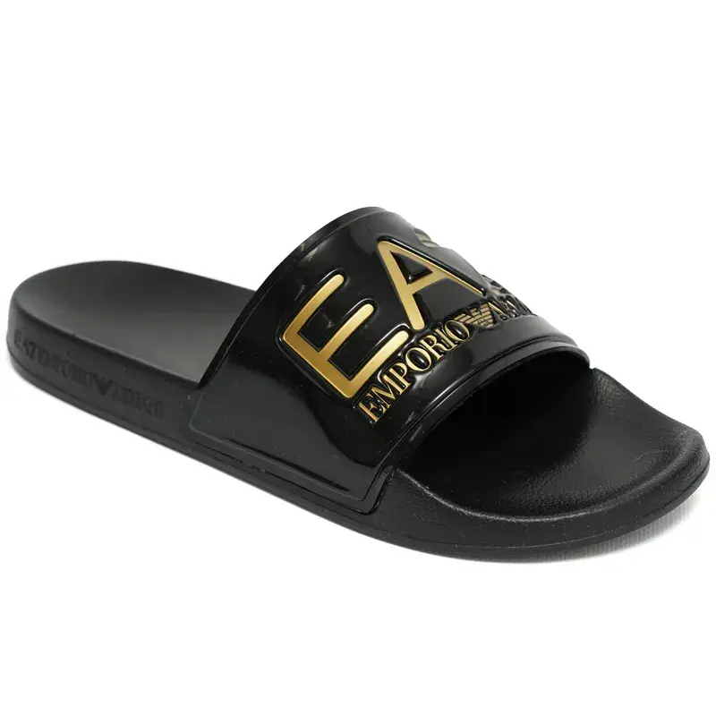 Emporio Armani Ženske papuče Water Sports, Crne