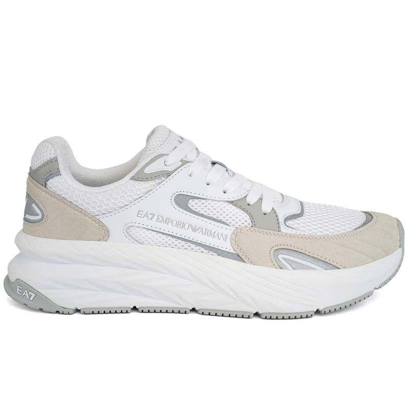 Emporio Armani Muške patike Crusher Sonic Mix, Krem-bijele