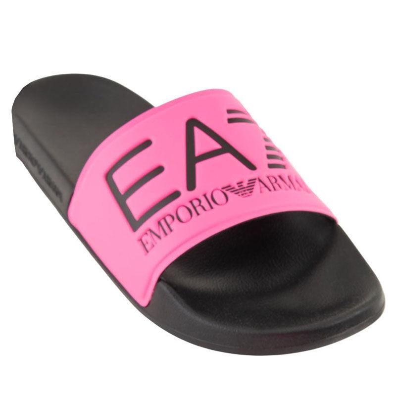Emporio Armani Ženske papuče Water Sports Visibility Slipper, Roze-crne