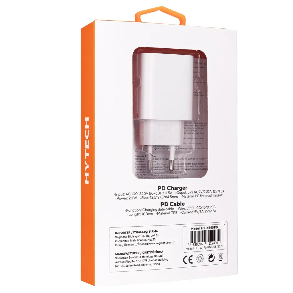 Hytech Brzi punjač za iPhone HY-XE40PD, 20W, Bijeli