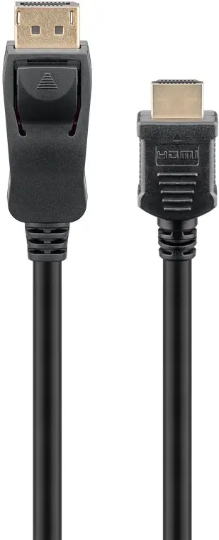 Goobay Kabl 64839 Port to HDMI Cable, 1 m, Crni