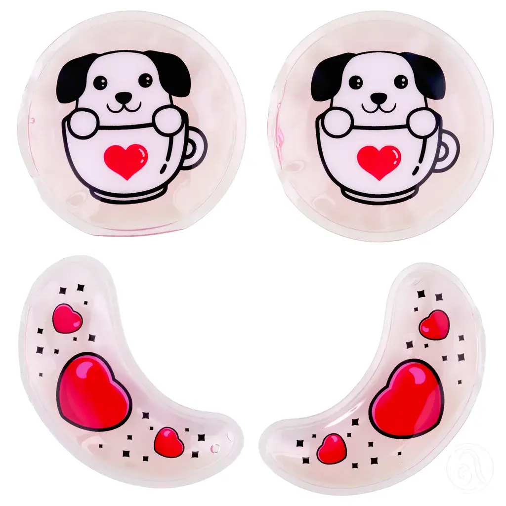 Cala Set gel jastučića za oči Puppy Hearts, 2 para