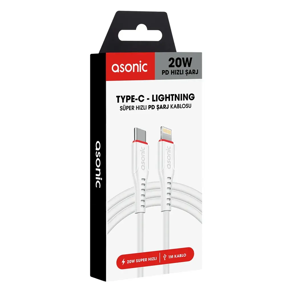 Asonic Kabl za brzo punjenje Type-C AS-X806 20W, 1m