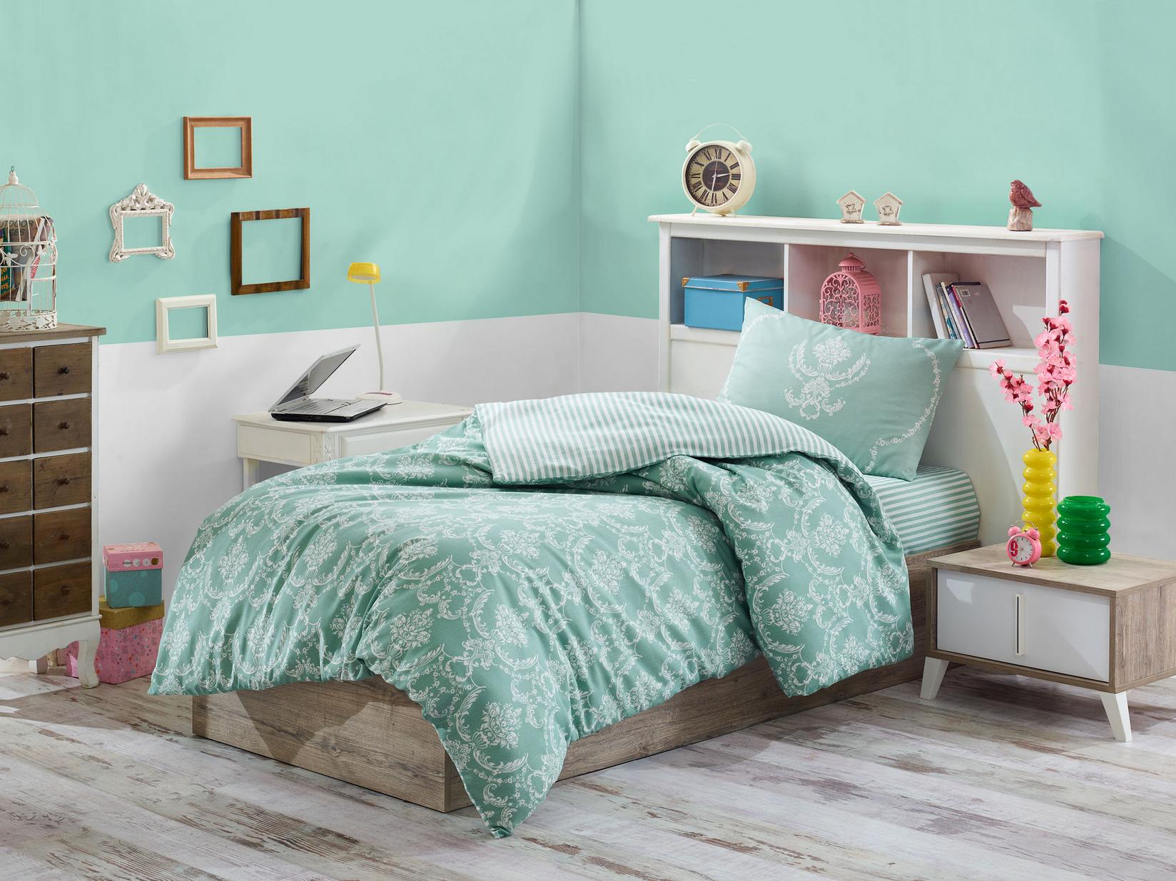 L'essentiel Maison set posteljine Pure, 160x220cm, zelena