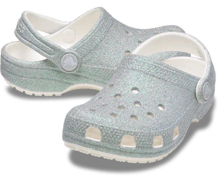 Crocs Classic Iridescent Glitter Papuče Dečije Srebrne