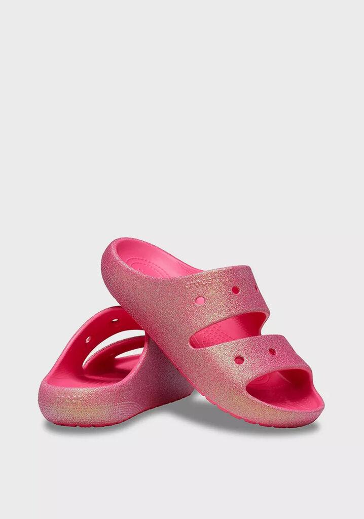 Crocs Classic Iridescent Glitter Papuče Ženske Roze