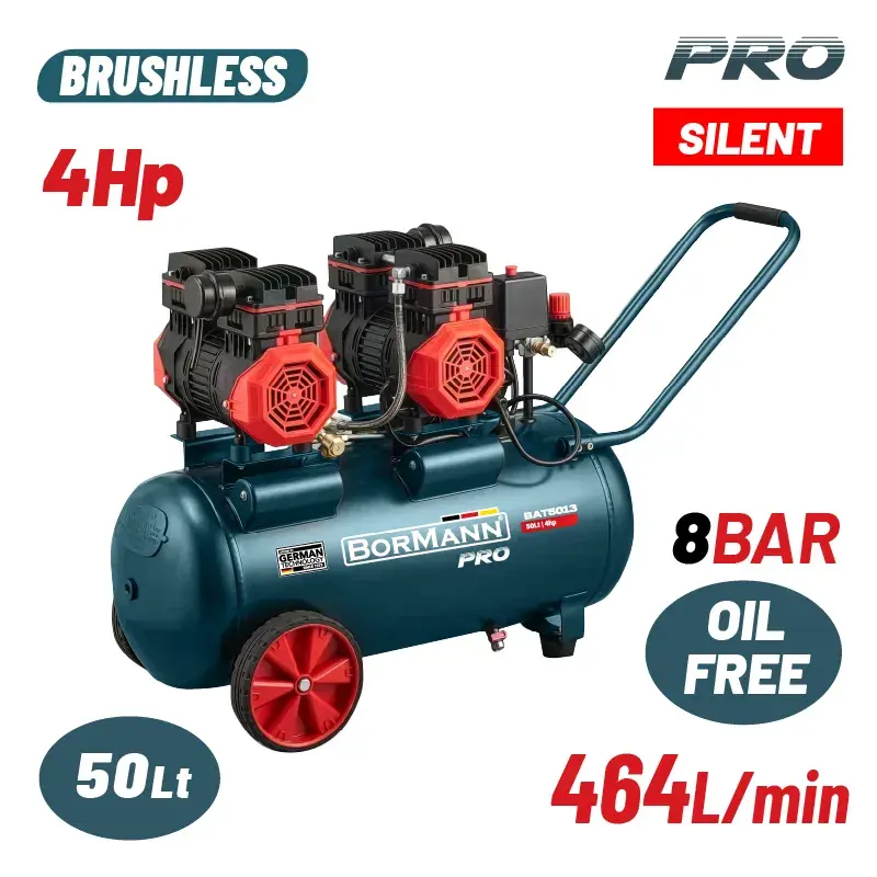 Nikaolaou Bezuljni kompresor 8B 4.0KWA/380V 50L 464L/min BAT5013, Tihi